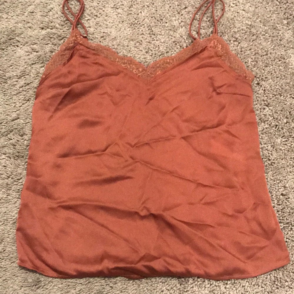 A&F_purplish red_lace satin cami_XS